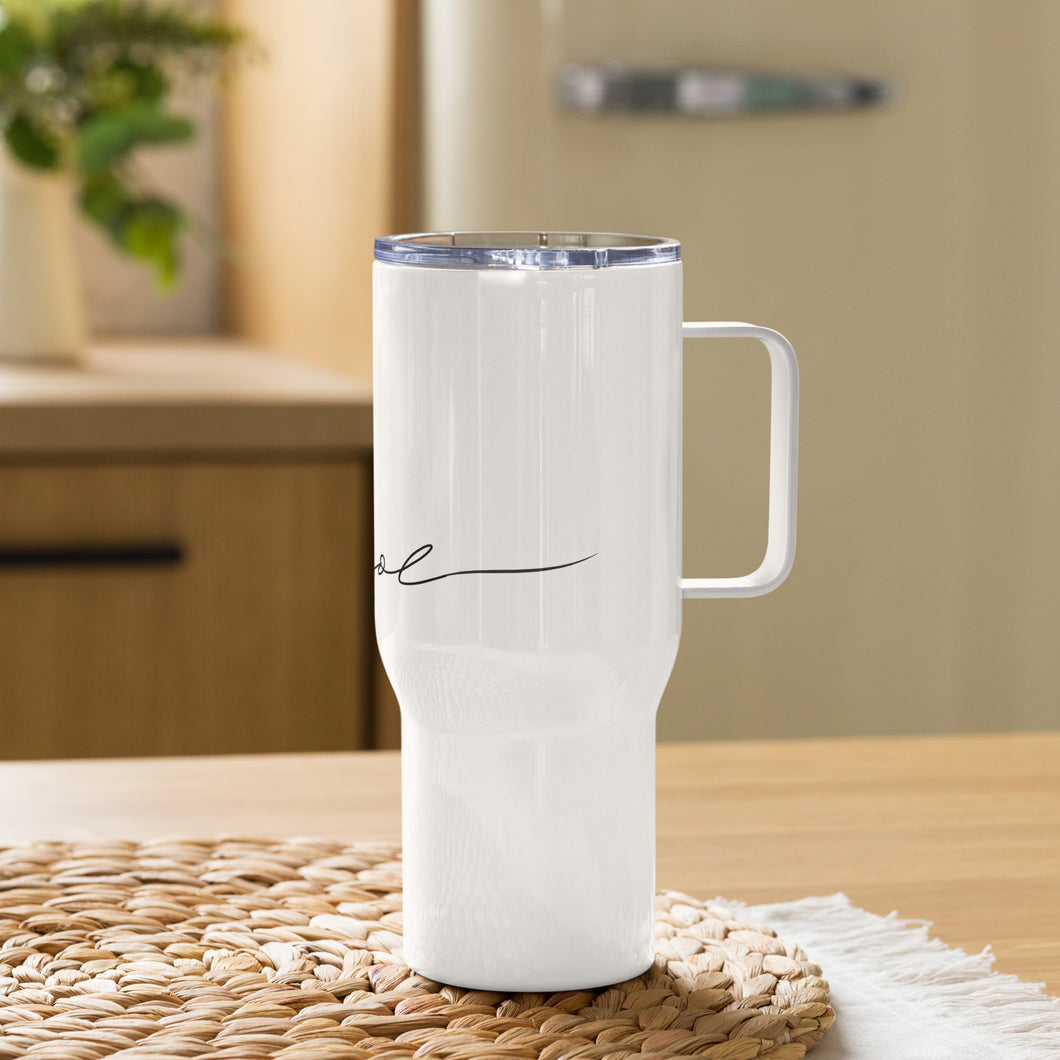 The Carol Travel mug with a handle