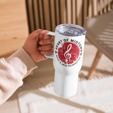 Load image into Gallery viewer, Heart of Midtown Music &amp; Arts Celebration Travel mug with a handle
