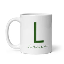 Load image into Gallery viewer, LAURA White glossy mug
