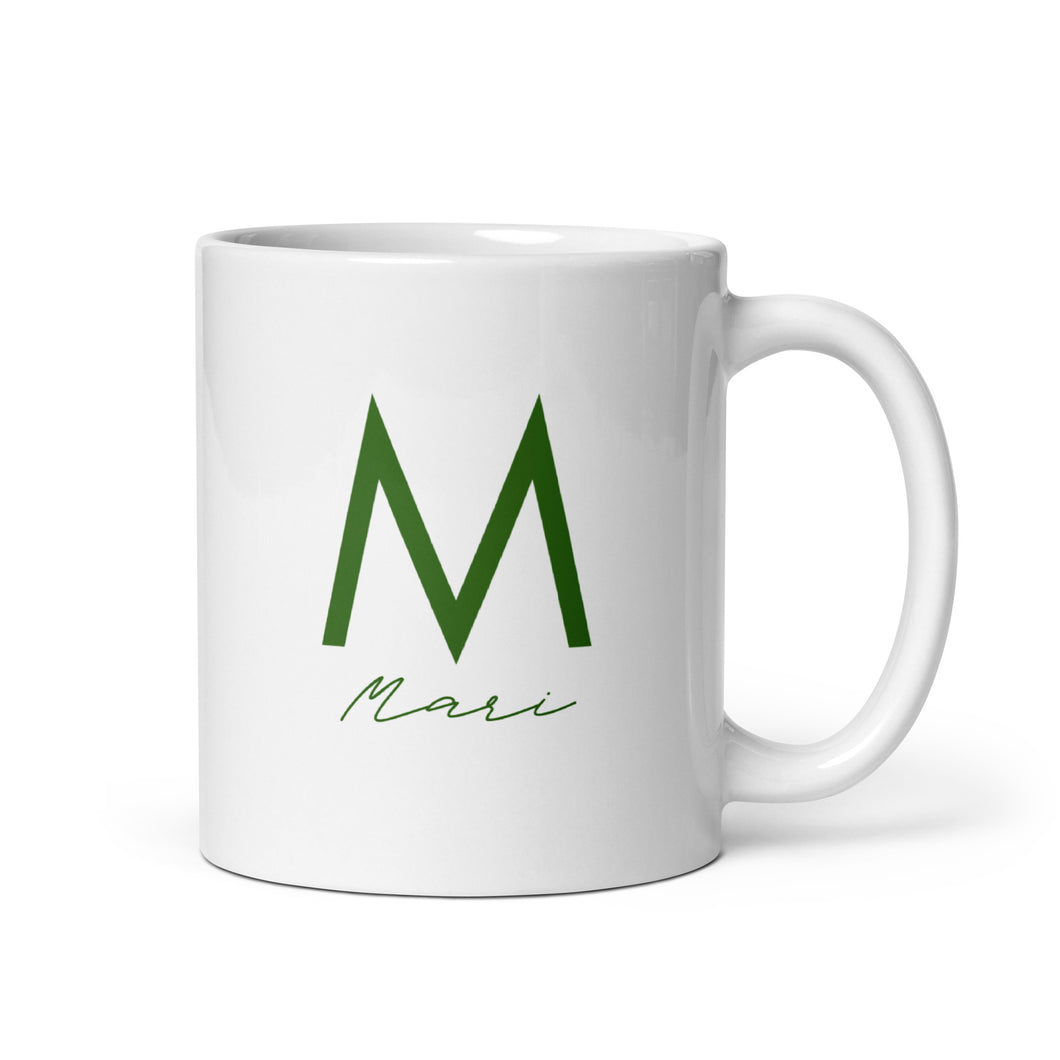 MARI White glossy mug