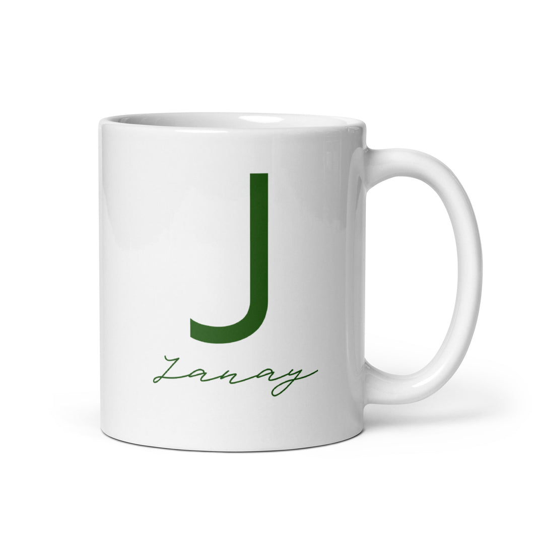 JANAY White glossy mug