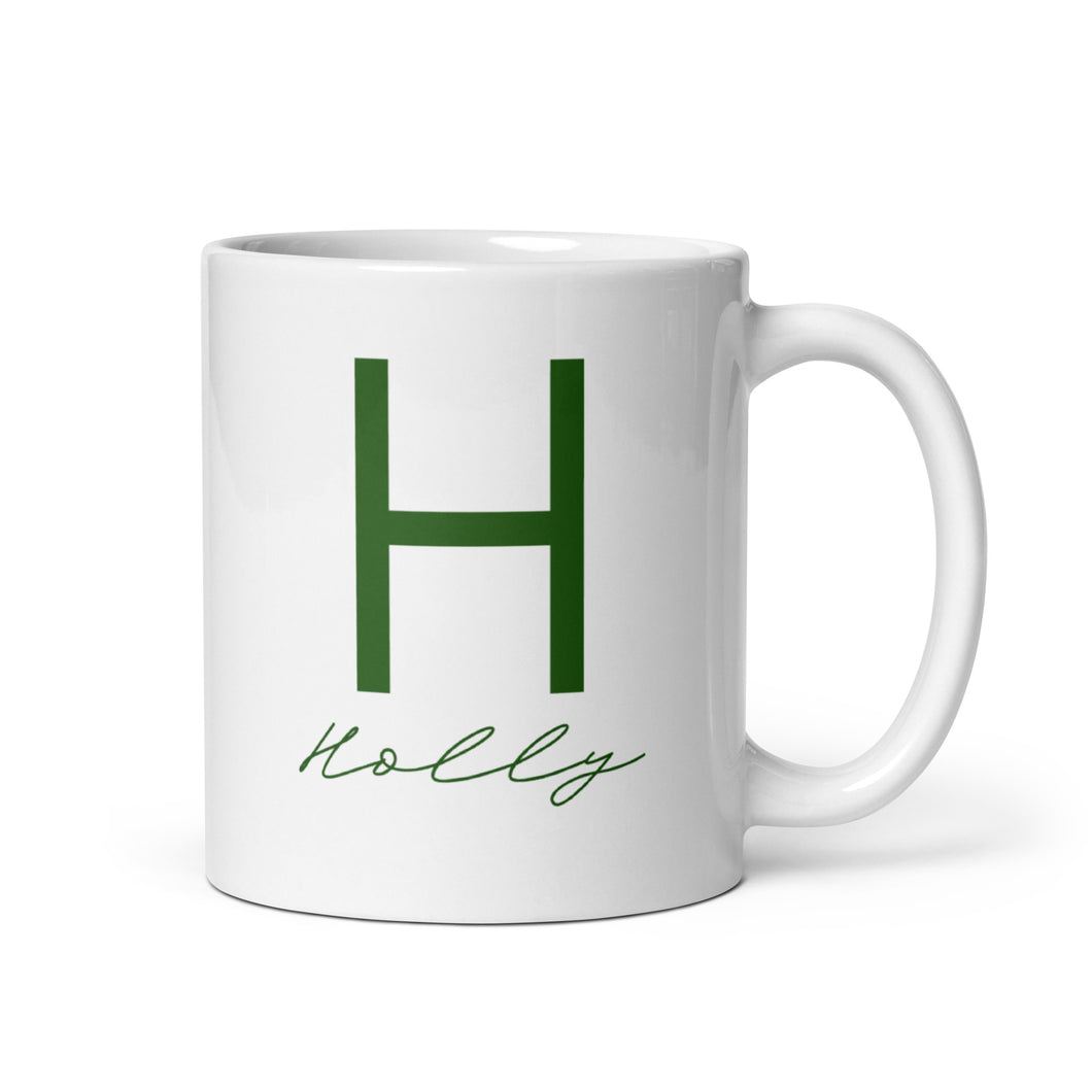 HOLLY White glossy mug