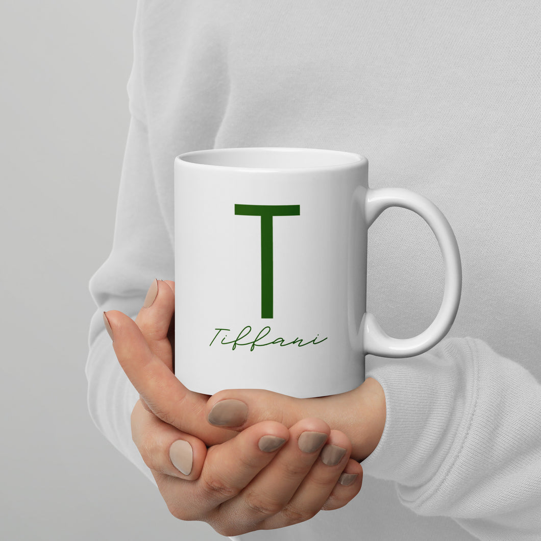 Tiffani White glossy mug
